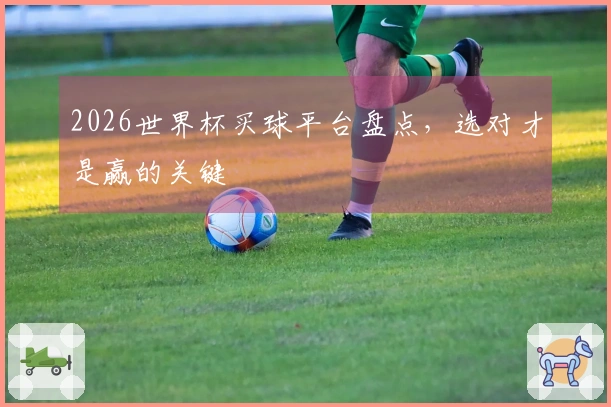 2026世界杯买球平台盘点，选对才是赢的关键